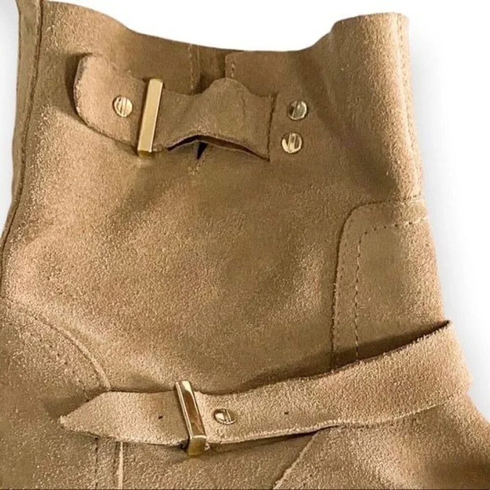 Joie Hoxton Suede Beige Spring Ankle Boots, size 36.5EU